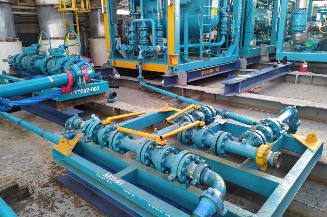 High Pressure Gas Test pipework