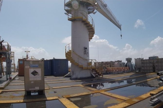 Ocean BlackRhino Well Testing area prior to commencement